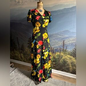 Vintage floral maxi dress